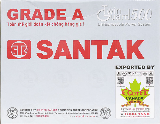 Bộ Lưu Điện UPS SANTAK TG500 (300W-500VA)