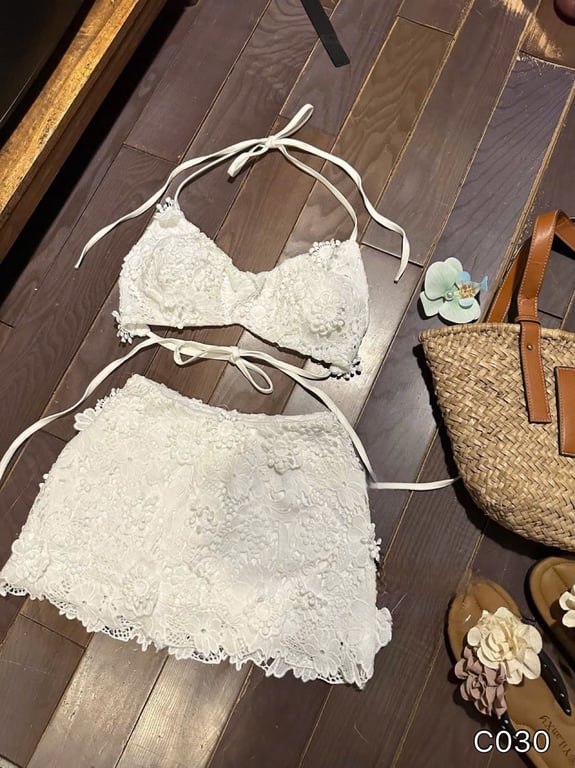 C030- set bikini ren hoa