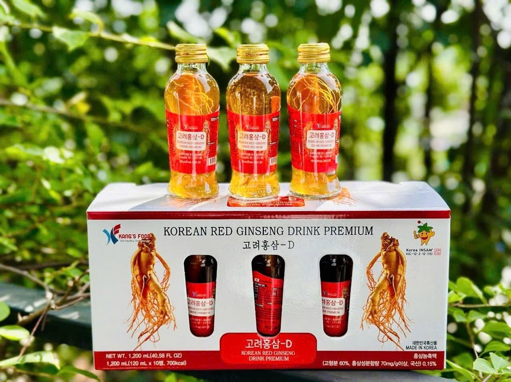 NƯỚC HỒNG SÂM CÓ CỦ KANG'S FOOD 120ML x 10 CHAI
