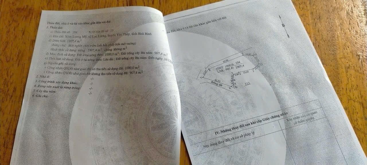 2000m2 có 1000m2 thổ cư tại Yên Thuỷ, Hoà Bình