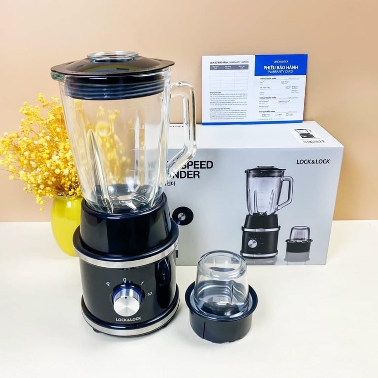 MÁY XAY SINH TỐ bằng thuỷ tinh HIGHT SPEED BLENDER 1.5L EJM376BLK LOCK&LOCK