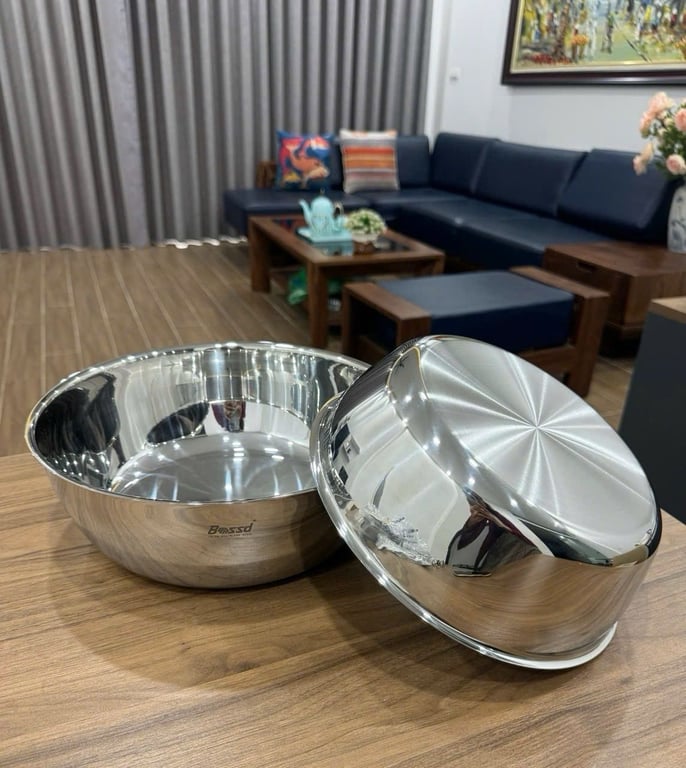TÔ TRỘN THỨC ĂN KIÊM CHẬU RỬA INOX NHÀ BOSSD 24/28cm