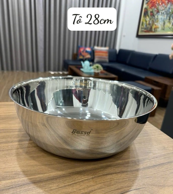 TÔ TRỘN THỨC ĂN KIÊM CHẬU RỬA INOX NHÀ BOSSD 24/28cm