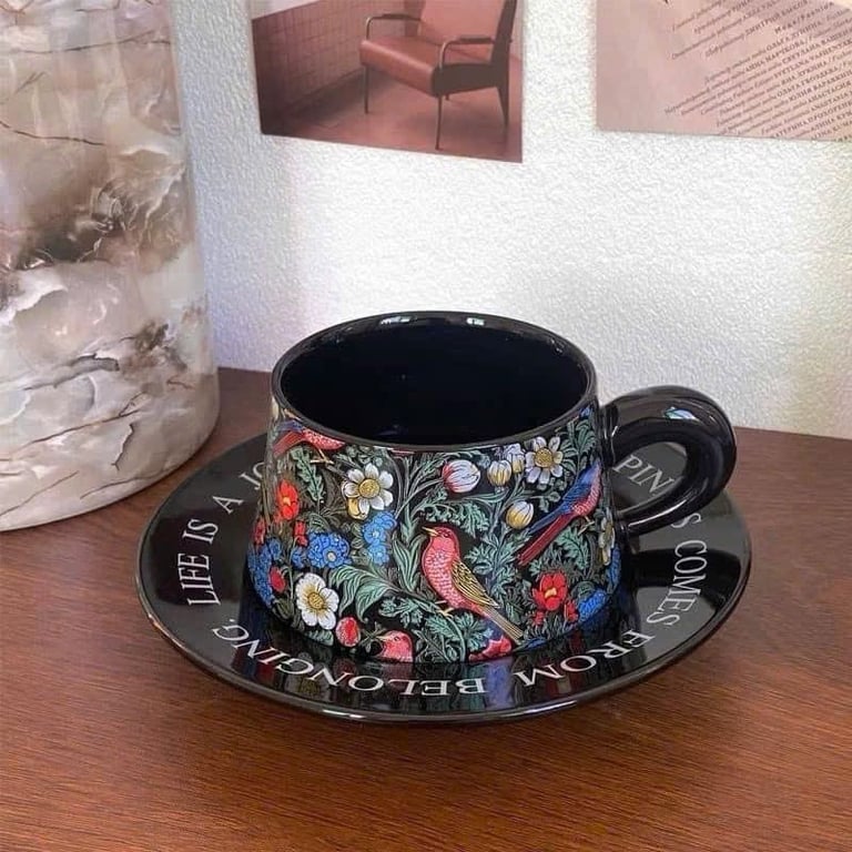 Set 2 tách trà, cafe kèm đĩa đựng  KLB45