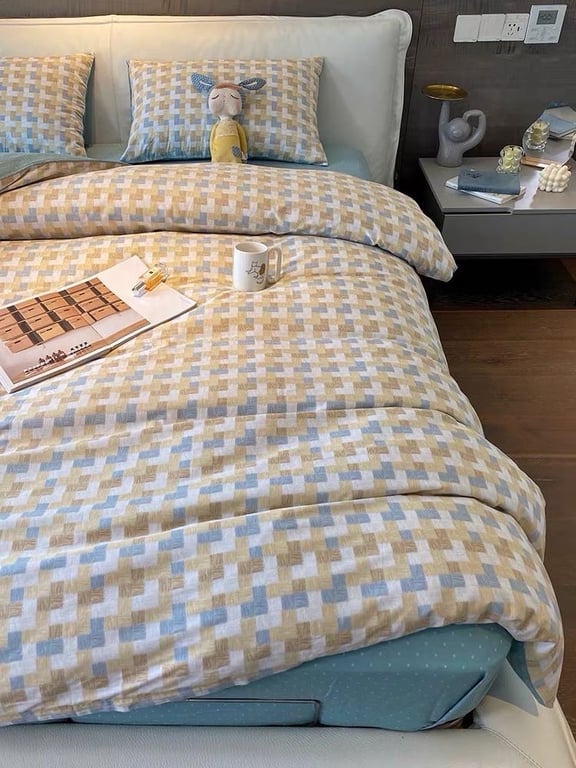 Bộ ga, vỏ gối, vỏ chăn chất cotton living siêu xịn