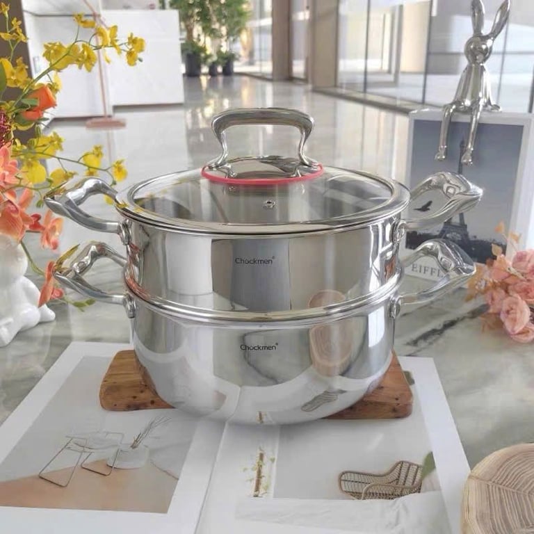 Bộ nồi kèm xửng hấp mẫu mới 2 tầng Chockmen 26cm - C150😍