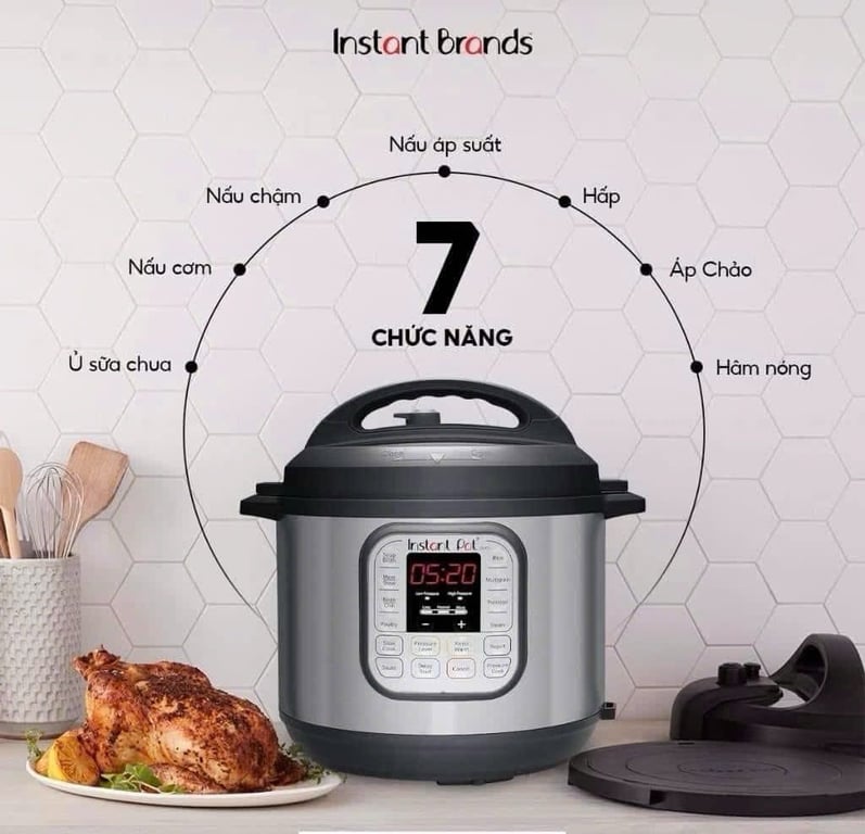 NỒI ÁP SUẤT ĐIỆN ĐA NĂNG INSTANT POT DUO 7 IN 1 DUNG TÍCH 5,7L bản Đức❤️