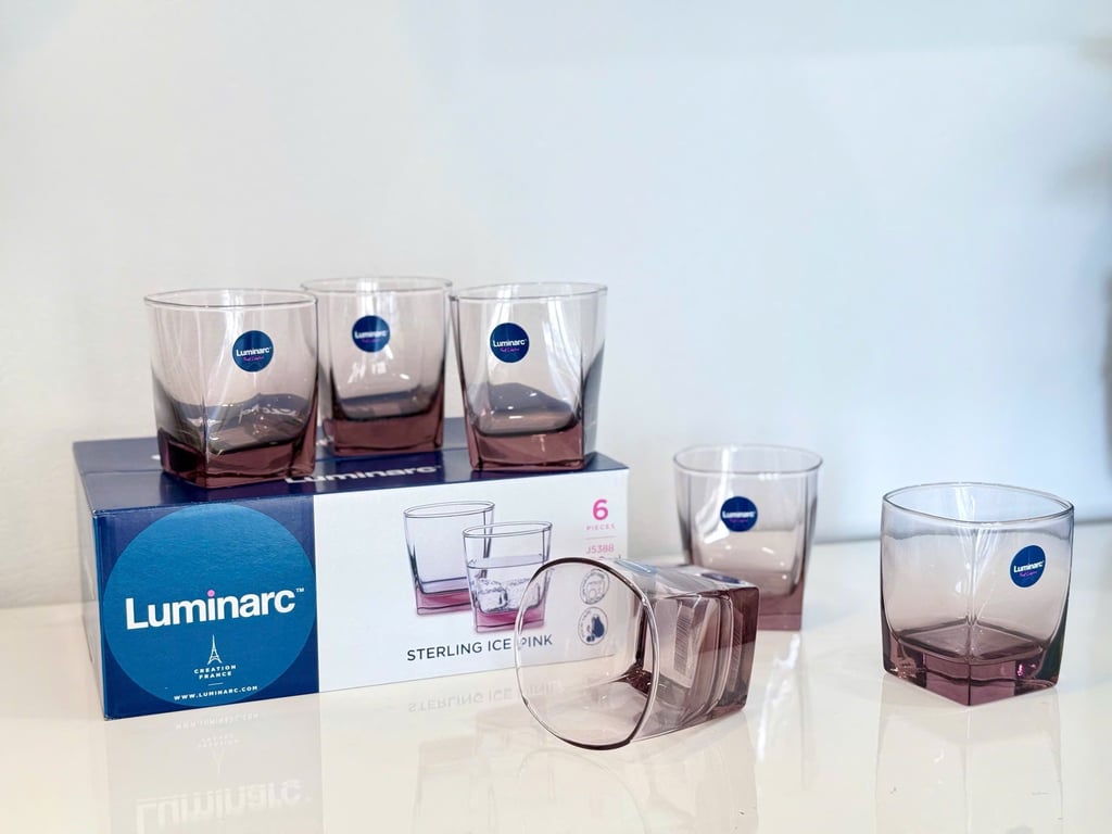 BỘ 6 CỐC THUỶ TINH VUÔNG LUMINARC CAO CẤP