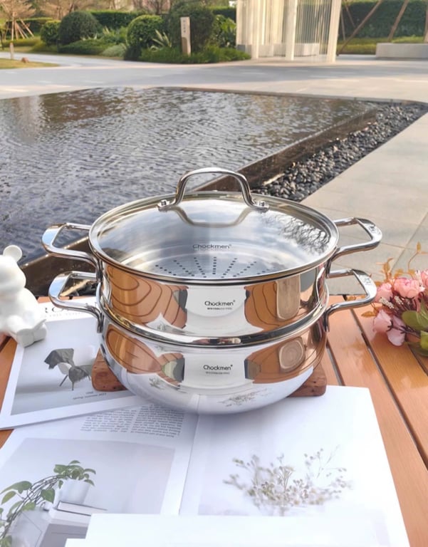 Bộ nồi kèm xửng hấp 2 tầng Chockmen 26cm - C211