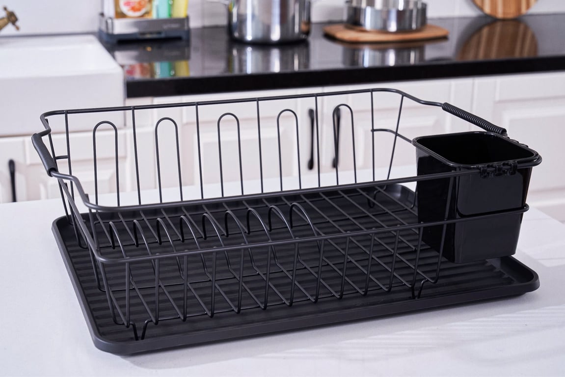 Giá đựng chén bát 1 tầng có khay hứng Kaiyo