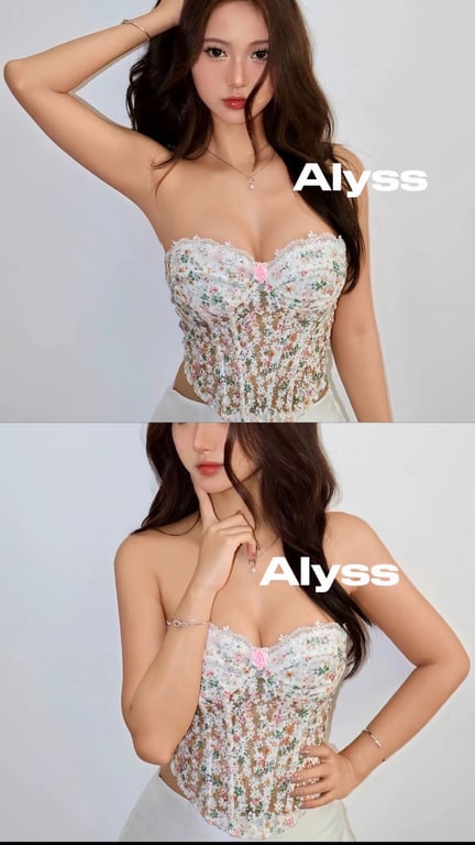Áo flower corset