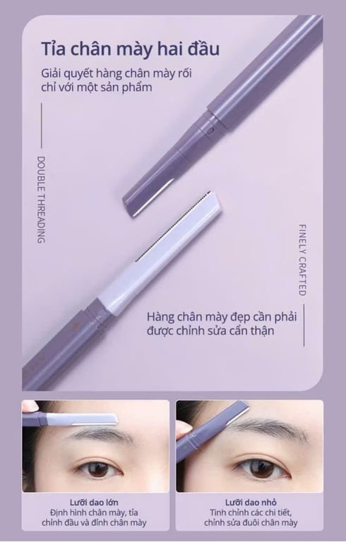 bộ 2 dao cạo lông mày AMORTALS