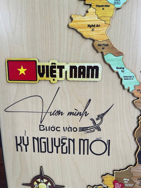 BẢN ĐỒ GỖ VIỆT NAM 34 TỈNH THÀNH