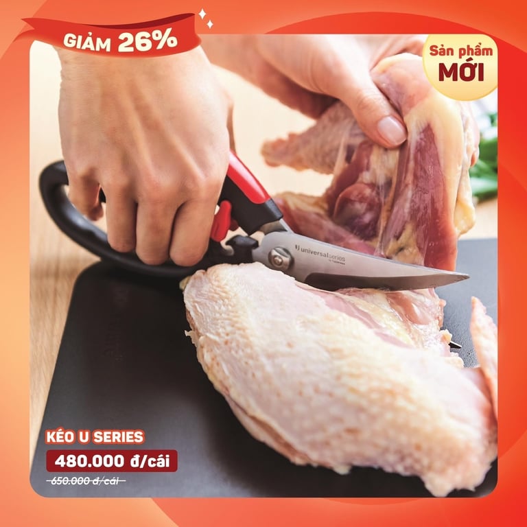 Kéo cắt gà tupper ware