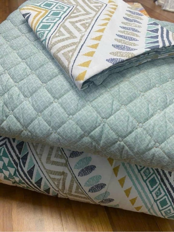 Bộ chăn, ga, gối cotton trần living 100%