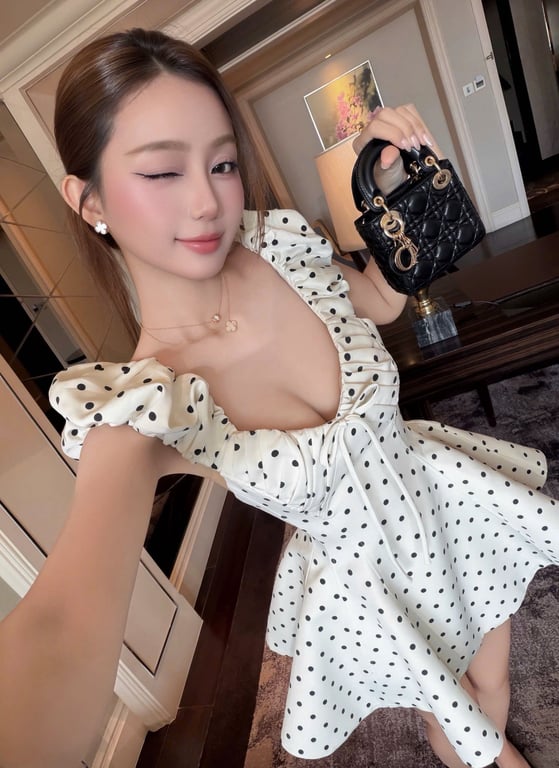 Đầm Chấm Bi brand Trân Ali