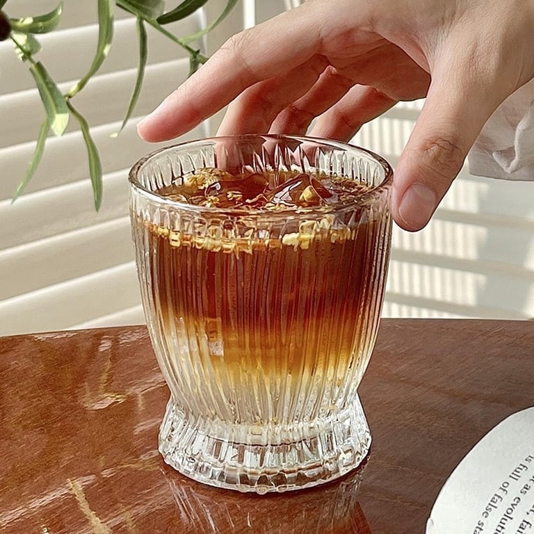 bộ 6 Ly thủy tinh eo sọc phong cách cổ điển