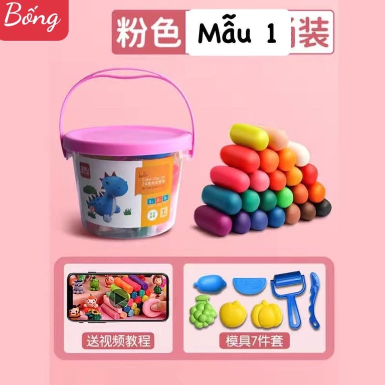 SET THÙNG 24 GÓI ĐẤT SÉT ĐẤT NẶN TỰ KHÔ DELI CAO CẤP SIÊU NHẸ