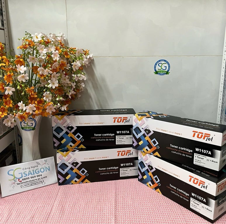 Hộp Mực Máy In Topjet W1107A  Dành Cho Máy In HP - Không Chíp