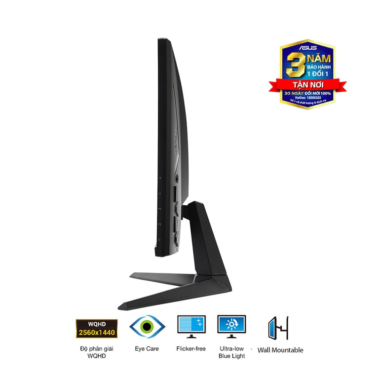 Màn Hình Gaming ASUS TUF Gaming VG27AQ3A (27.0 inch/ QHD+/ IPS/ 180Hz/ 1ms/ FreeSync)