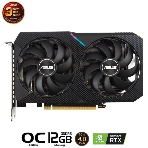 VGA ASUS Dual GeForce RTX 3060 OC Edition 12GB V2 (DUAL-RTX3060-O12G-V2)