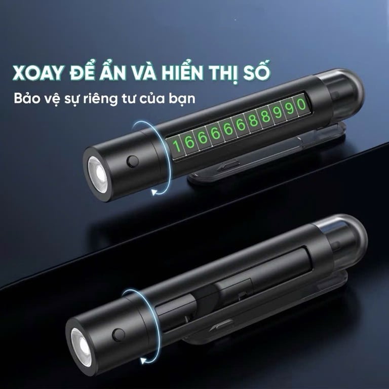 Búa thoát hiểm ô tô, bảng số điện thoại ô tô 4in1 kiêm đèn pin và dao cắt.