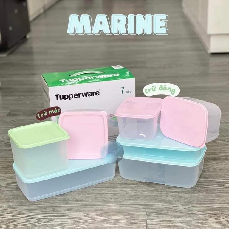 SET HỘP MÁT & ĐÔNG TUPPERWARE MARINE 7 MỚI NHẤT
