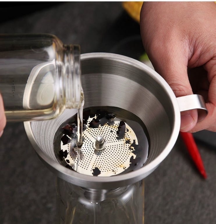 Phễu nhà bếp inox 304 kèm lưới lọc tháo rời