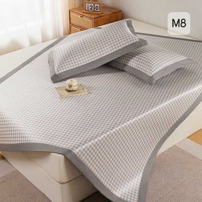 CHIẾU MÂY ĐIỀU HOÀ - MUJI kẻ