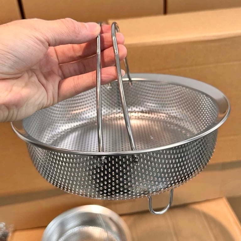 RỔ HẤP INOX 304 CÓ QUAI size 22-24