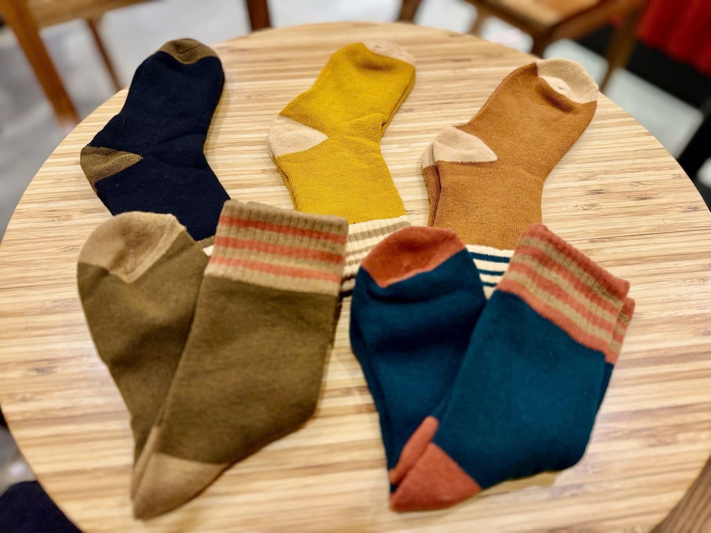 Set 5 đôi Tất len dệt kim phong cách Nhật Bản