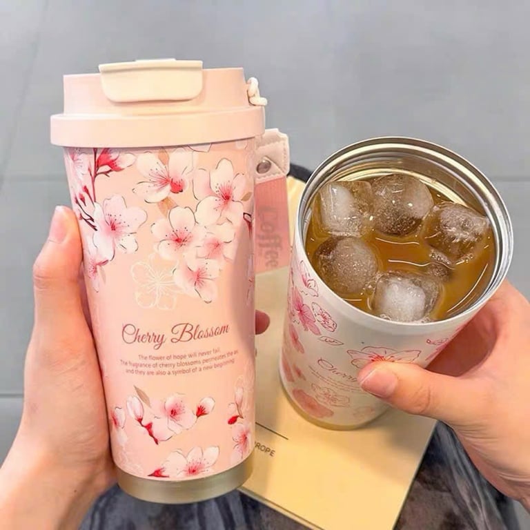 CỐC GIỮ NHIỆT HOA LÁ CÀNH CHERRY BLOSOM