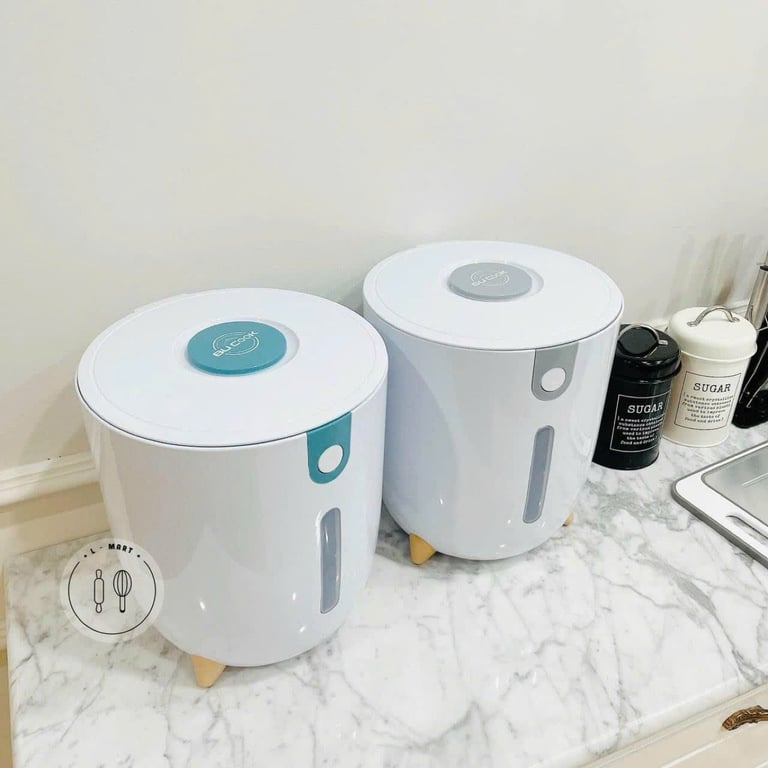 THÙNG ĐỰNG GẠO BUCOOK THÔNG MINH 10 KG DẠNG TRÒN