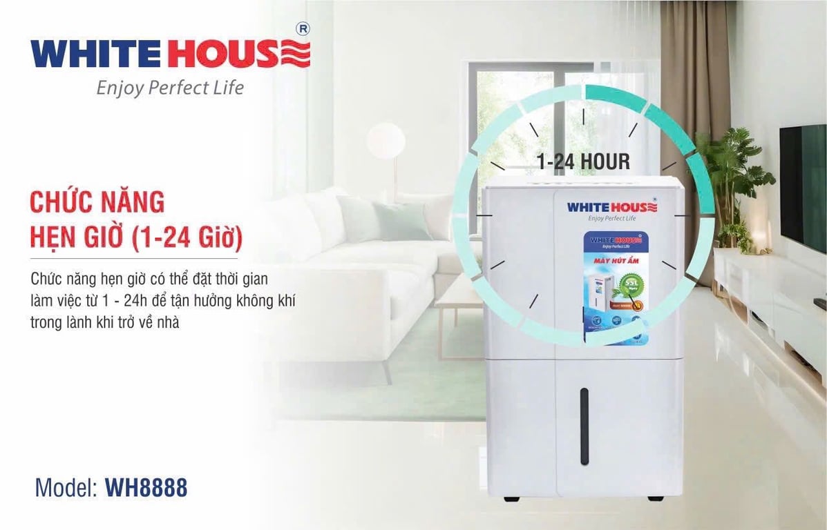 WH8888 - MÁY HÚT ẨM VÀ LỌC KHÔNG KHÍ WHITEHOUSE 800W