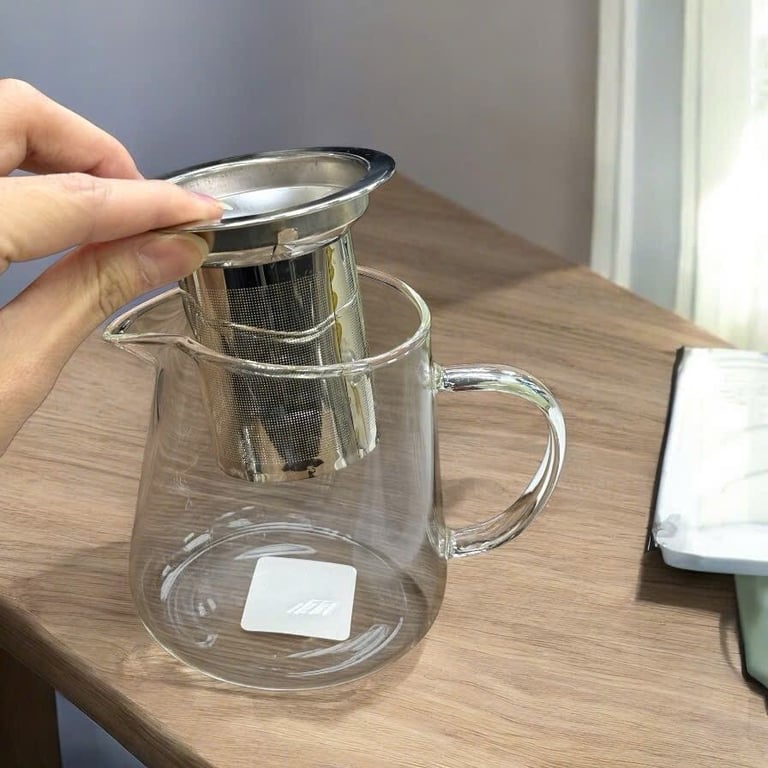 ẤM PHA TRÀ THỦY TINH KÈM LÕI LỌC INOX ECHO 650ml