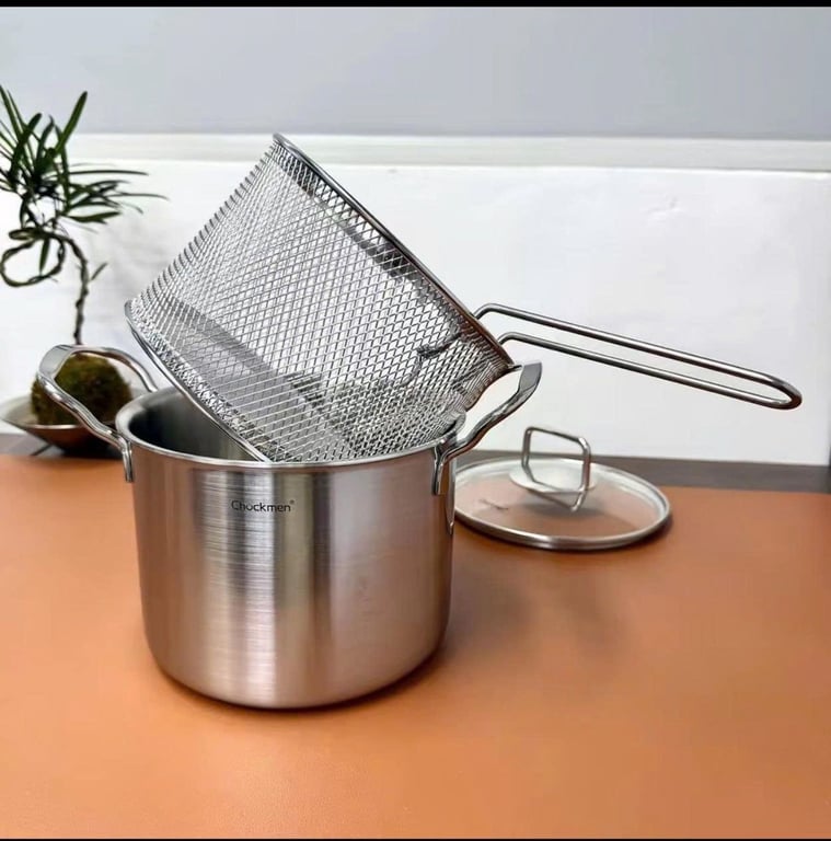 Nồi thành cao kèm giỏ lọc dầu cán dài 18cm C445