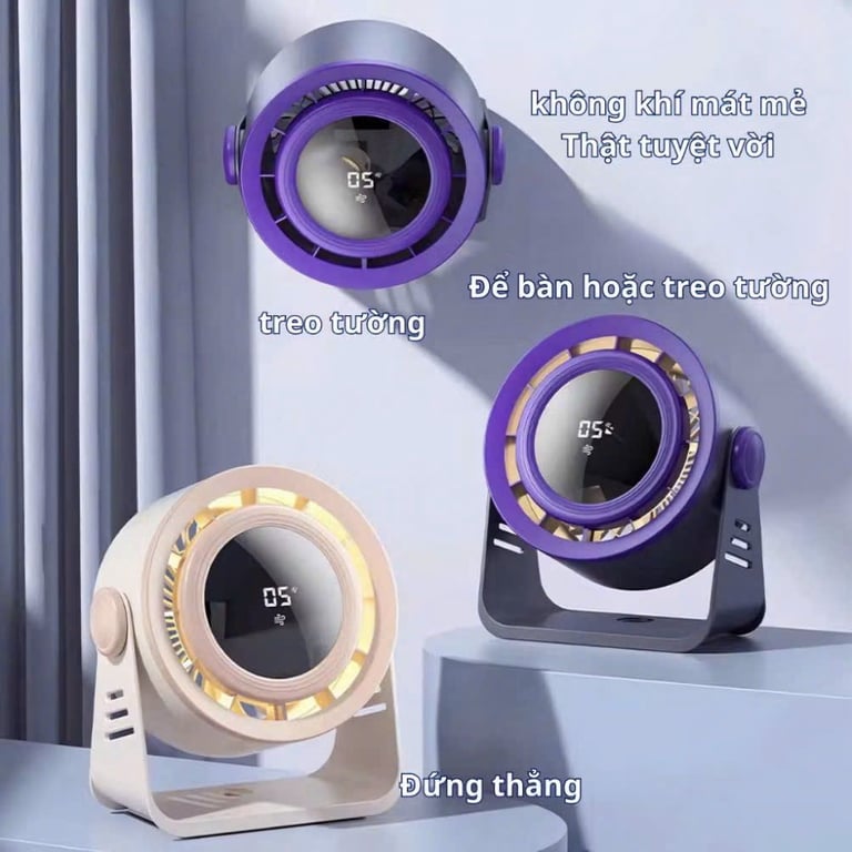 QUẠT ĐỂ BÀN TÍCH ĐIỆN KHÔNG DÂY