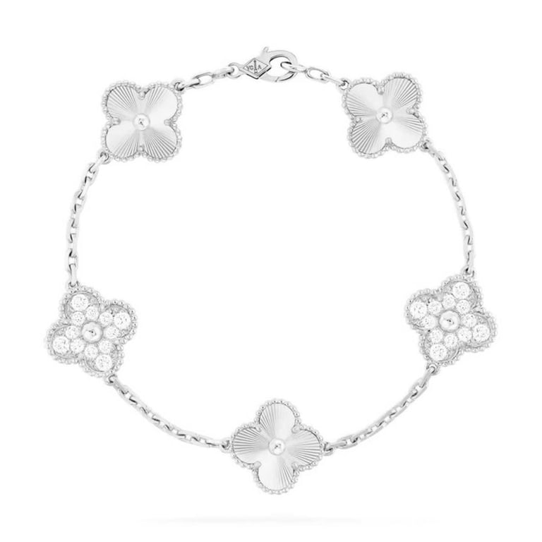 Lắc Vintage Alhambra bracelet 5 motifs Van Cleef & Arpels (phối kim cương)