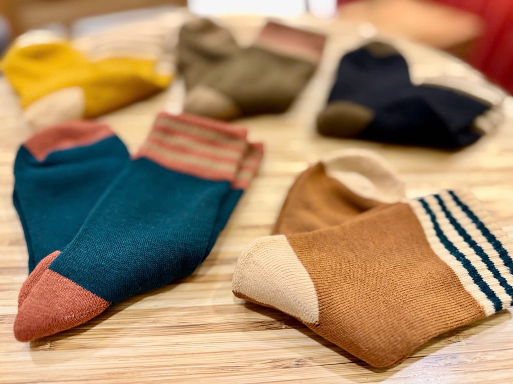 Set 5 đôi Tất len dệt kim phong cách Nhật Bản