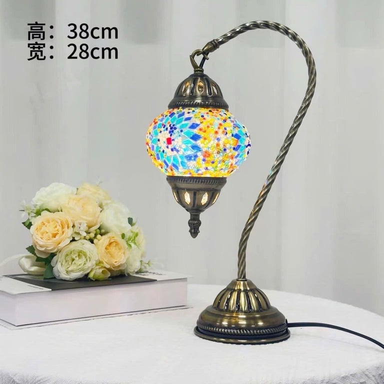 ĐÈN BÀN THIÊN NGA THỦY TINH