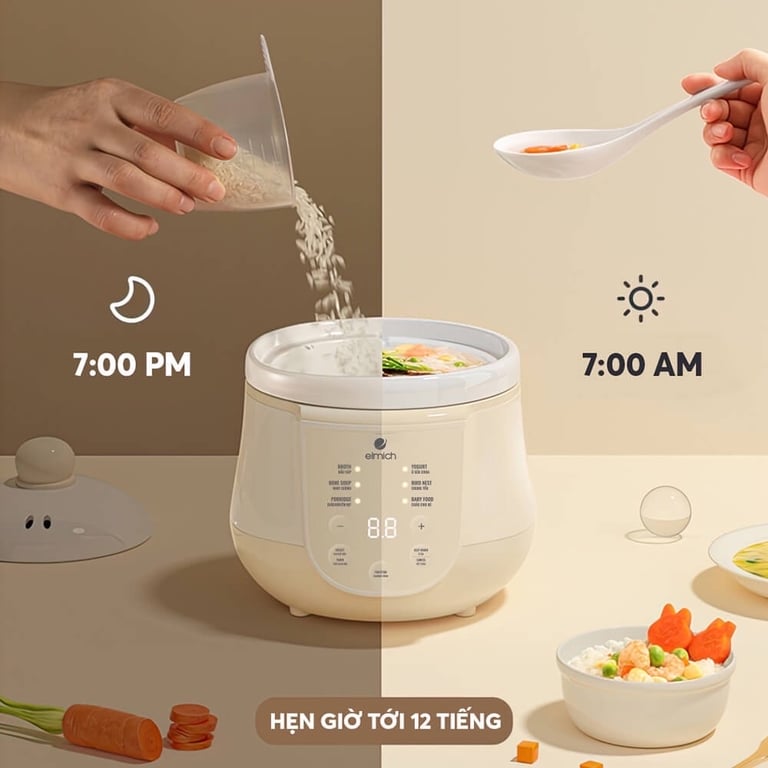 NỒI NẤU CHẬM ELMICH 1L SCE-8524OL