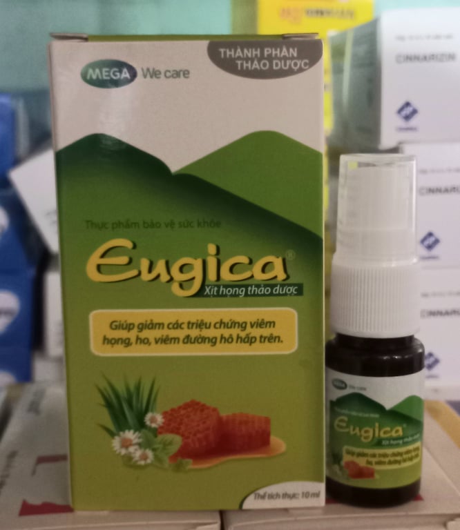 Xịt họng  eugica MEGA hộp c/10ml