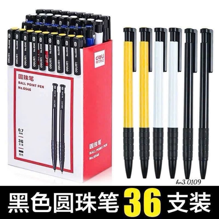 HỘP 36 CHIẾC BÚT BI DELI 0.7MM