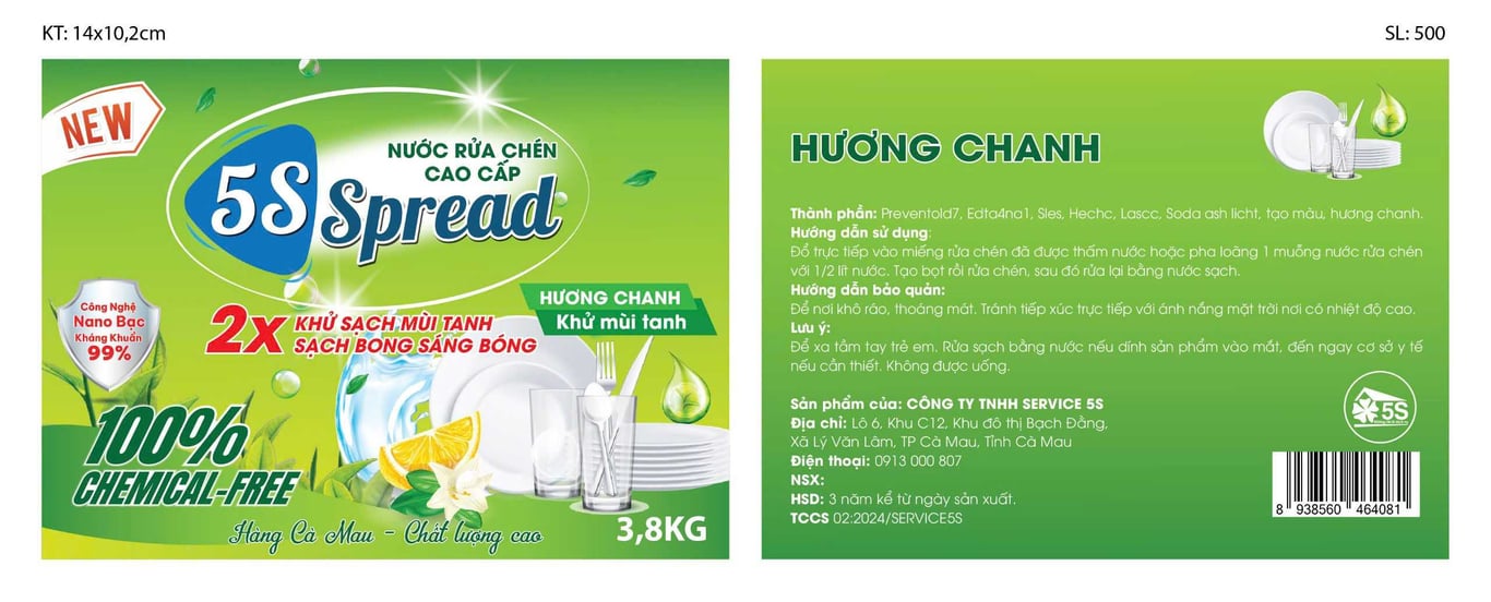 Nước Rửa chén Hương Chanh