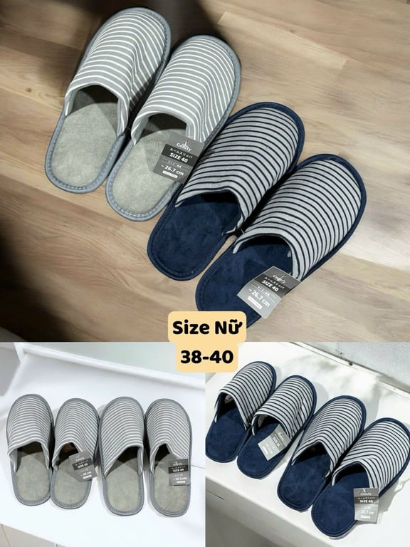 Dép ấm chân đi trong nhà đế nhựa Comfy Nhật Bản