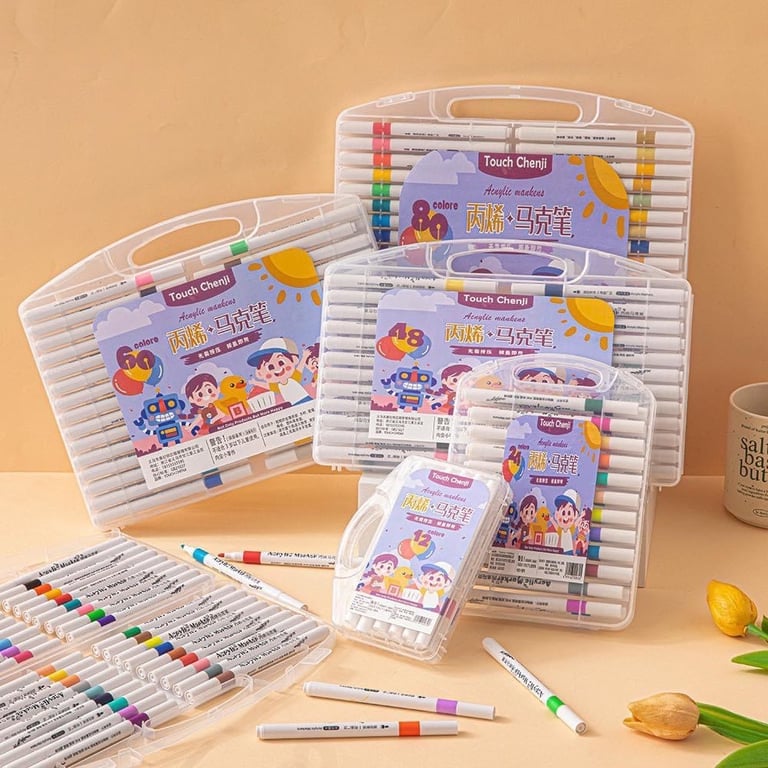 BÚT MÀU DẠ ACRYLIC MARKER HỘP 60 bút 👍