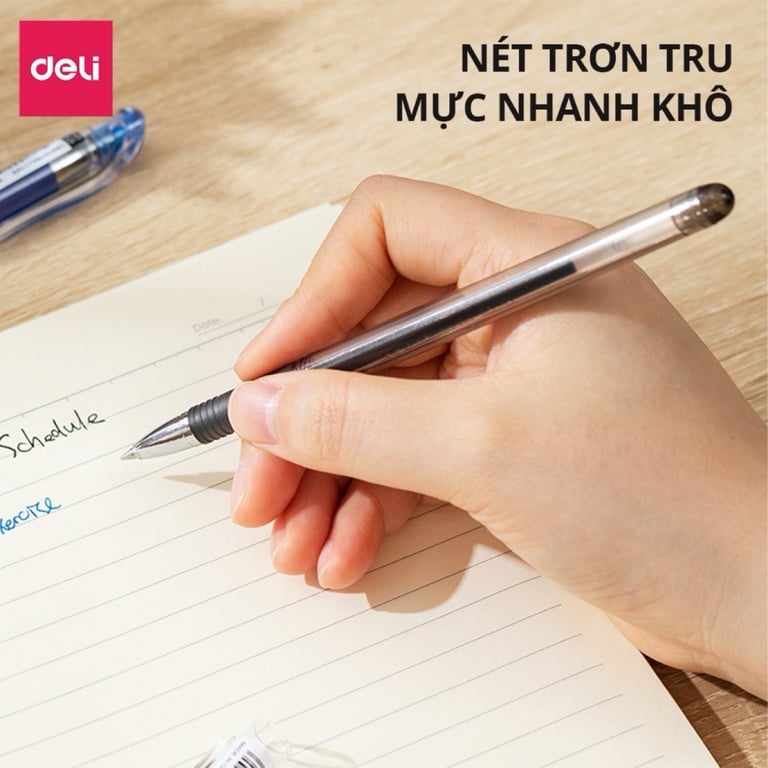 BÚT GEL DELI NGÒI 0.5MM tăng X3 MỰC ❤️