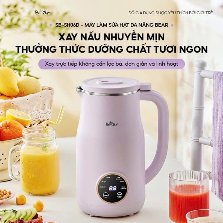 MÁY LÀM SỮA HẠT BEAR 0.6L SB-SH06D
