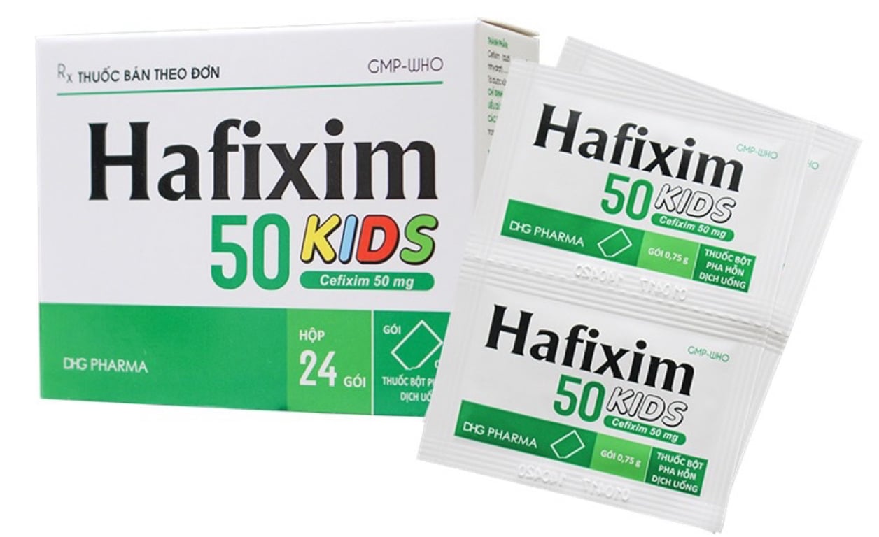 Hafixim 50 h/24 gói cefixim