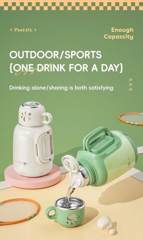 Bình giữ nhiệt chân mèo inox 316 OYATTON 1000ml - O52